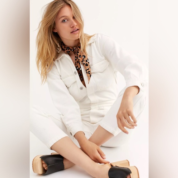 Citizens of Humanity ecru off white Marta Utility Jumpsuit XS - Picture 7 of 14